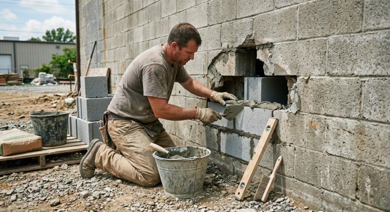 Concrete Block Repair in Brooks, GA