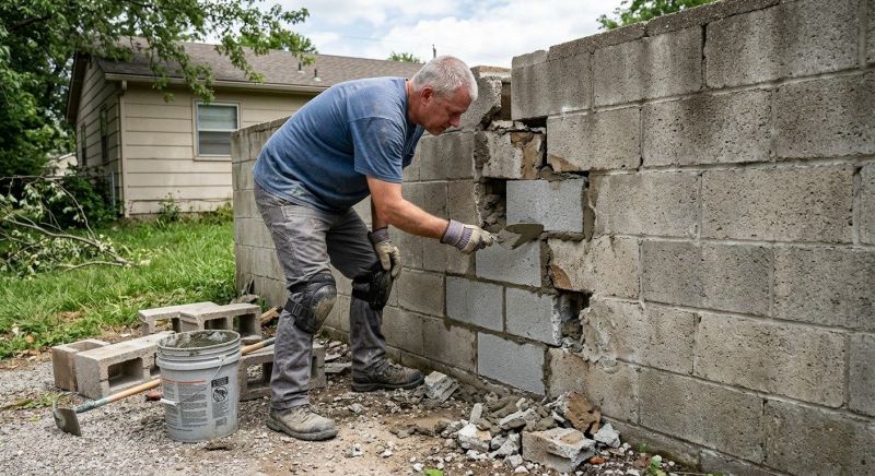 Concrete Block Repair in Fulton County, GA