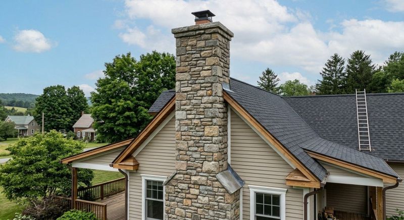 Stone Chimney Installation in Brooks, GA