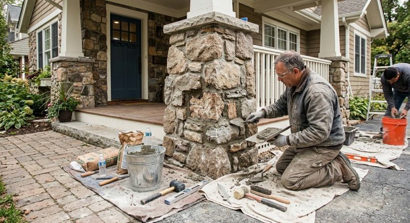 Stone Column Repair in Atlanta, GA