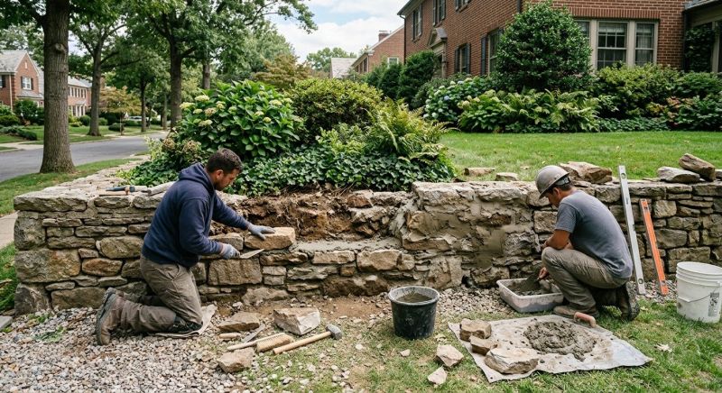 Stone Wall Repair in Decatur, GA