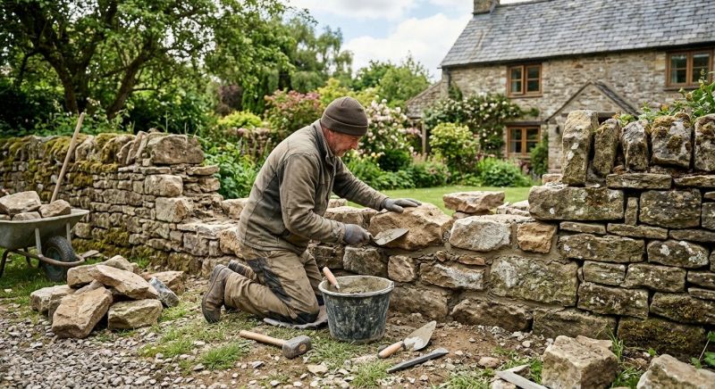 Stone Wall Repair in Forest Park, GA