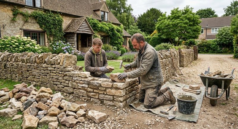 Stone Wall Repair in Fulton County, GA