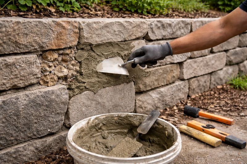 Stone Wall Repair in Hiram, GA